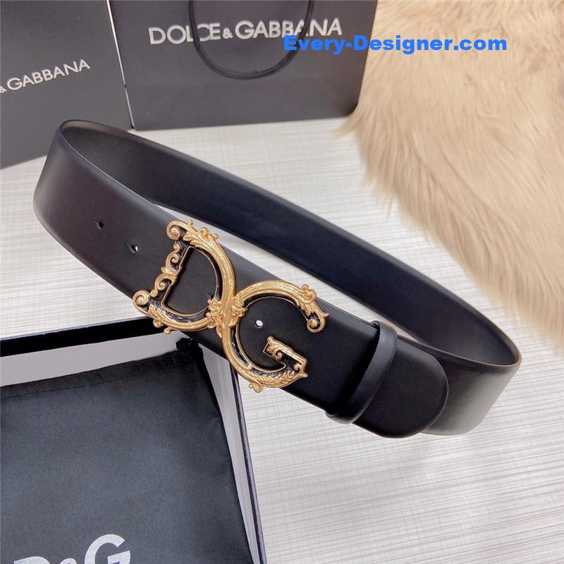 Dolce & Gabbana D&G logo leather belt