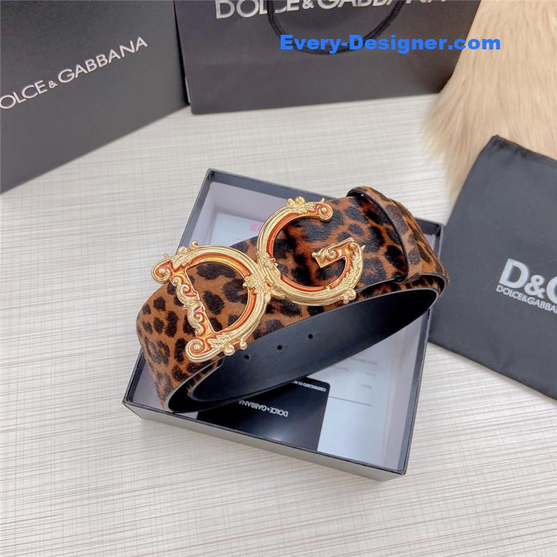 Dolce & Gabbana D&G logo leather belt