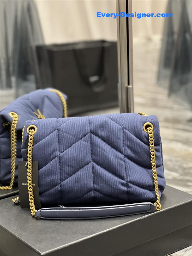 Y51 loulou puffer denim shoulder bag
