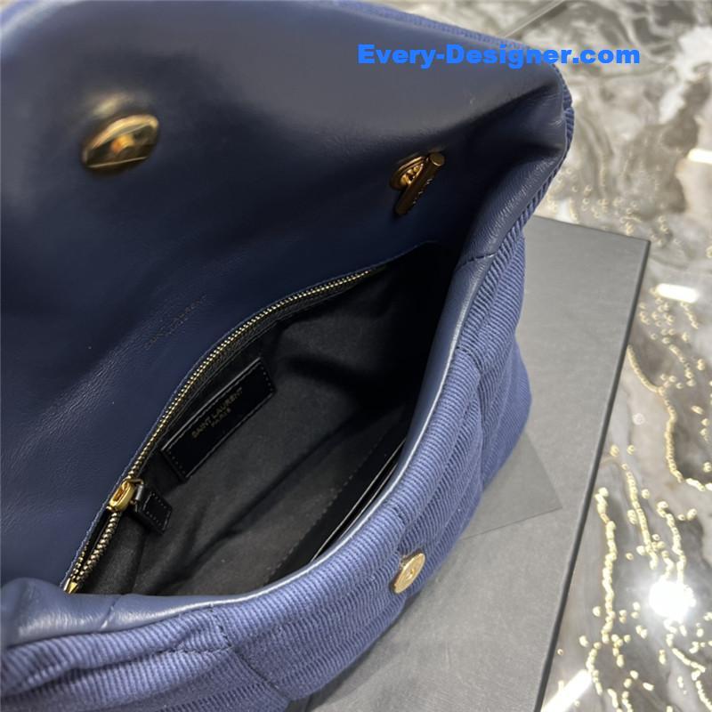 Y51 loulou puffer small denim shoulder bag