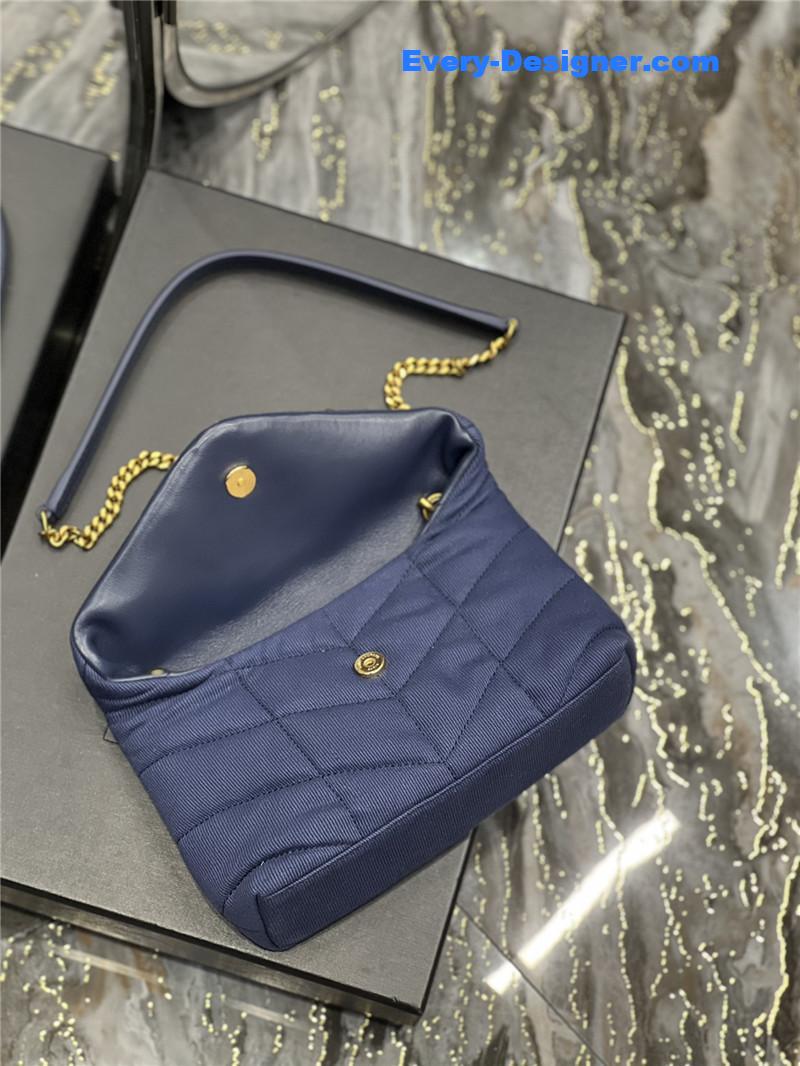 Y51 loulou puffer small denim shoulder bag