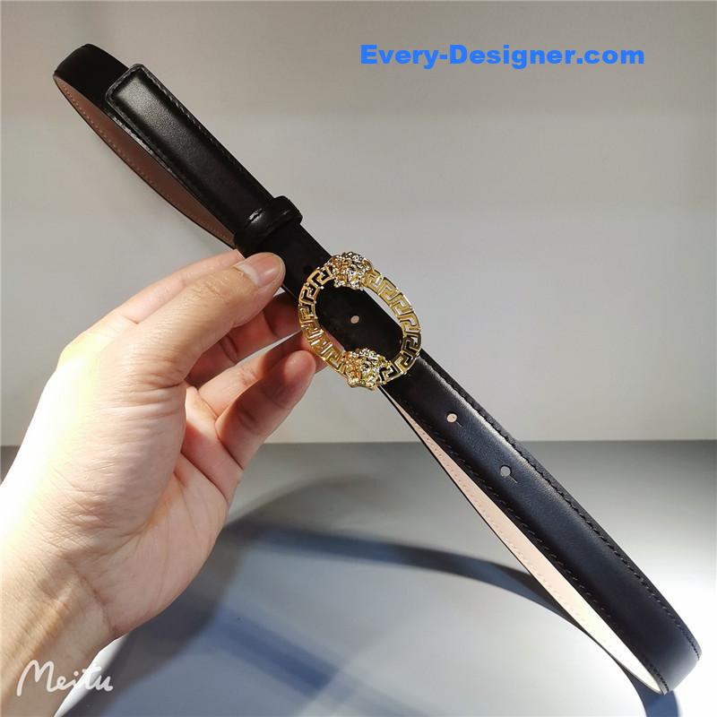 Versace 2.0 collar buckle rivet belt