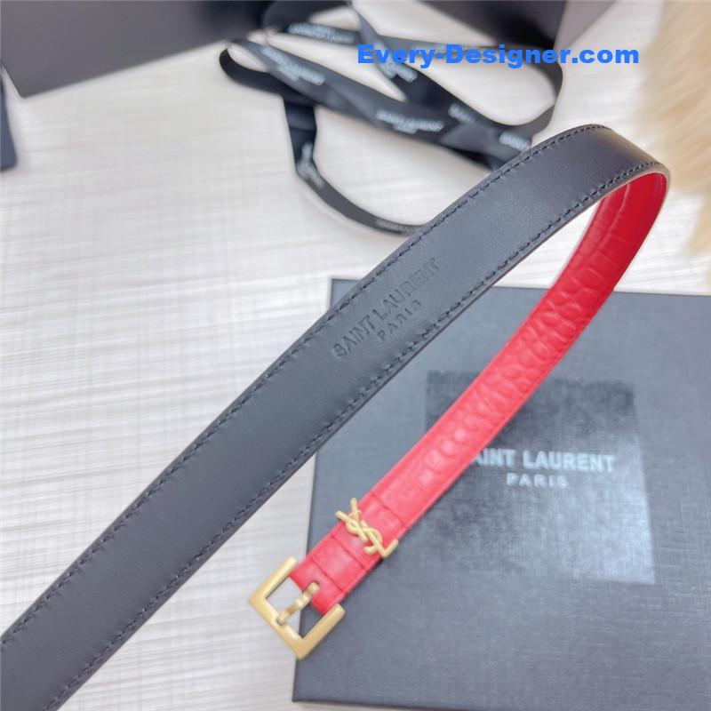 Y51 crocodile grain top layer leather belt