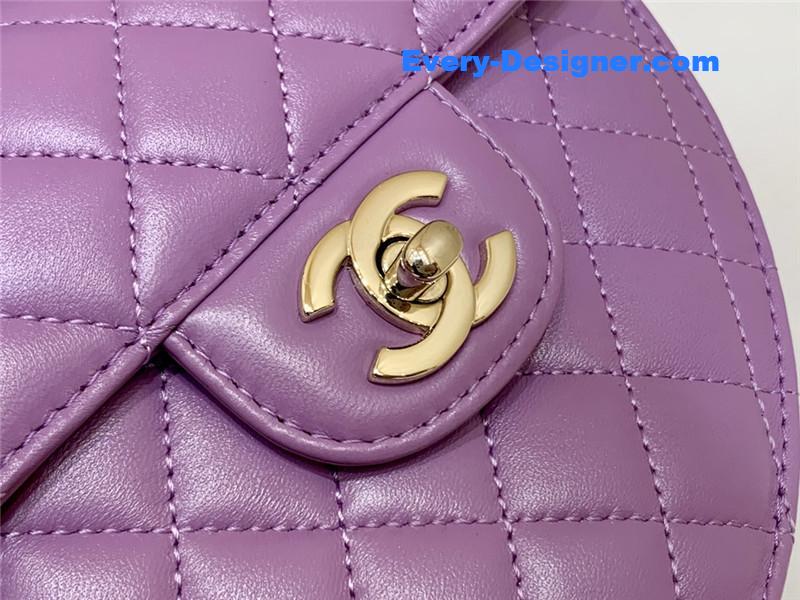 ch**el D1am0nd heart bag purple
