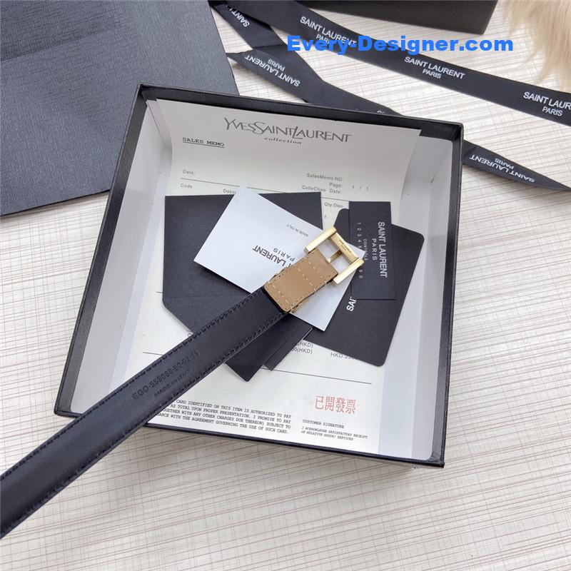 Y51 logo leather belt