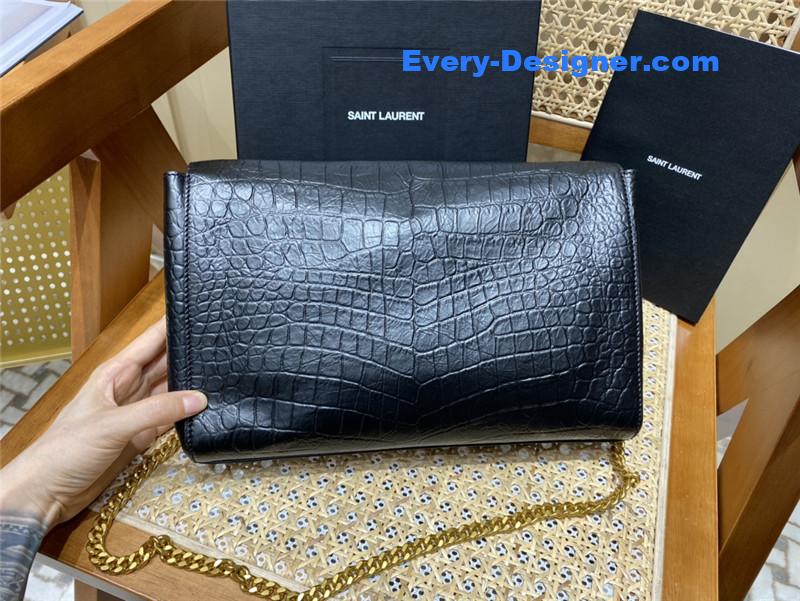 Y51 kate crocodile embossed leather bag
