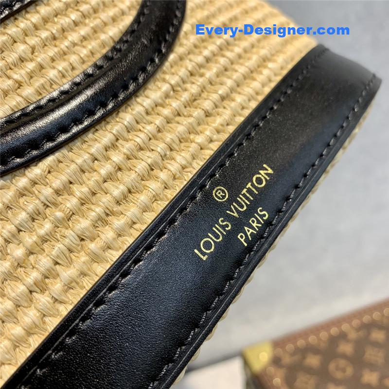 l0vis Vvtt0n lv knitted raffia bag