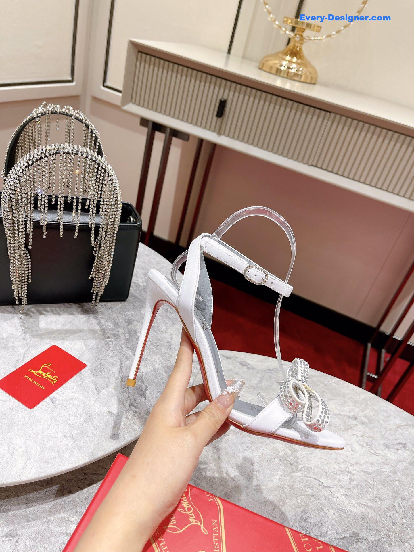 Chr1st1an louboutin strappy bow sandals