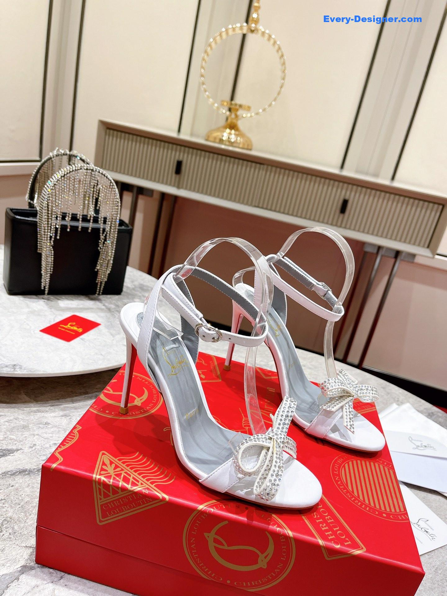 Chr1st1an louboutin strappy bow sandals