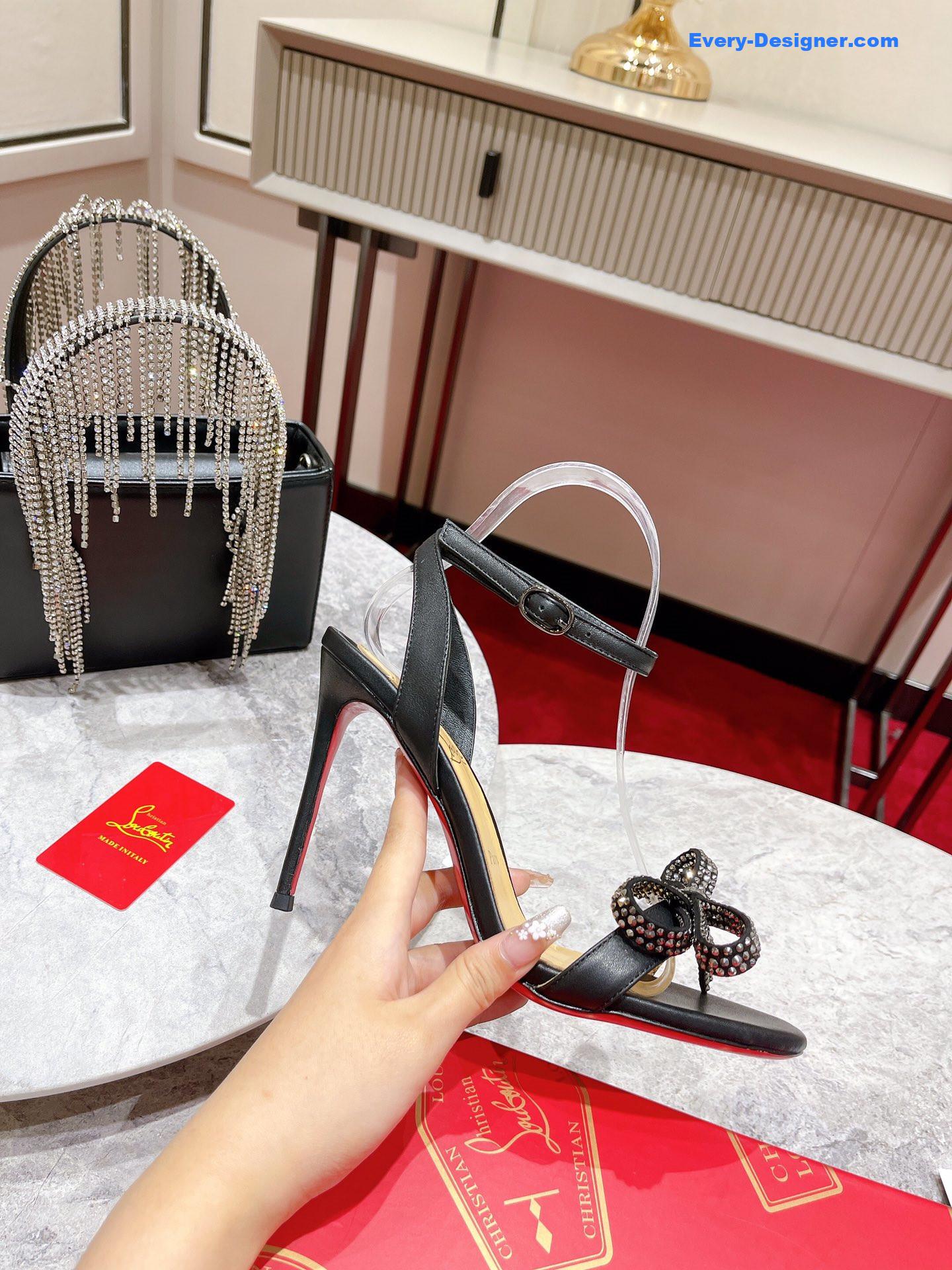 Chr1st1an louboutin strappy bow sandals