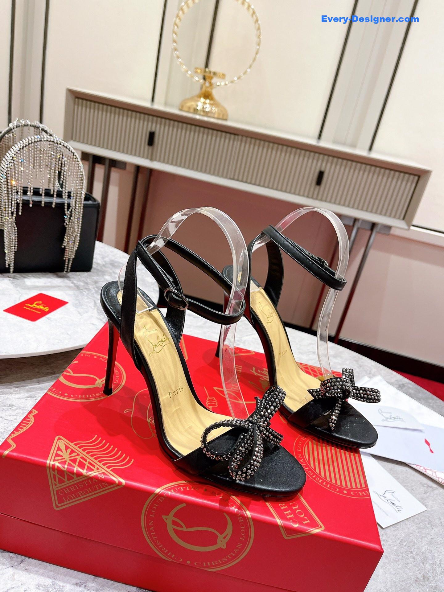 Chr1st1an louboutin strappy bow sandals