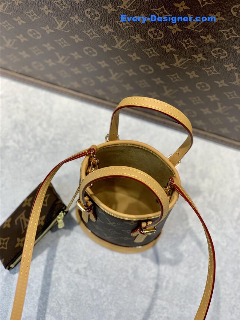 louis vuitton lv nano bucket monogram bag