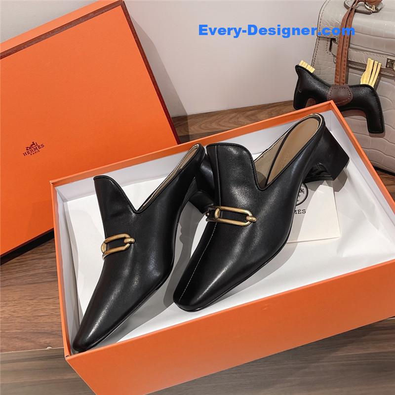 H**me5 muller chunky heel slippers