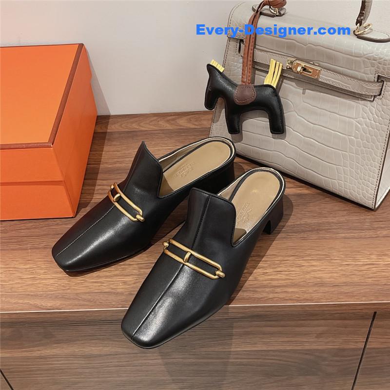 H**me5 muller chunky heel slippers