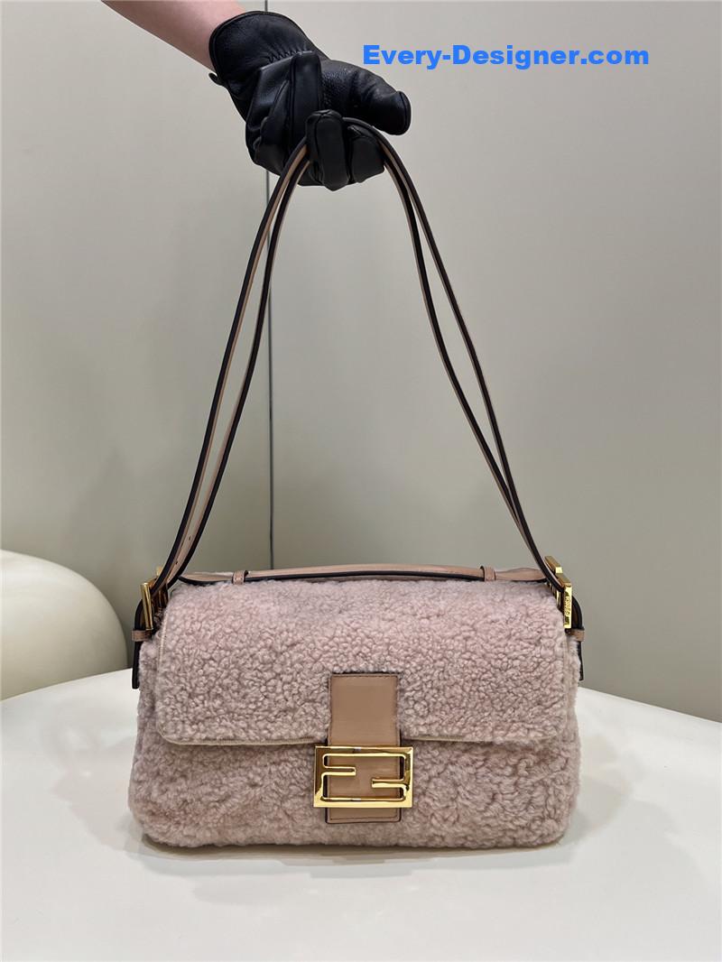 F**di lambswool baguette bag