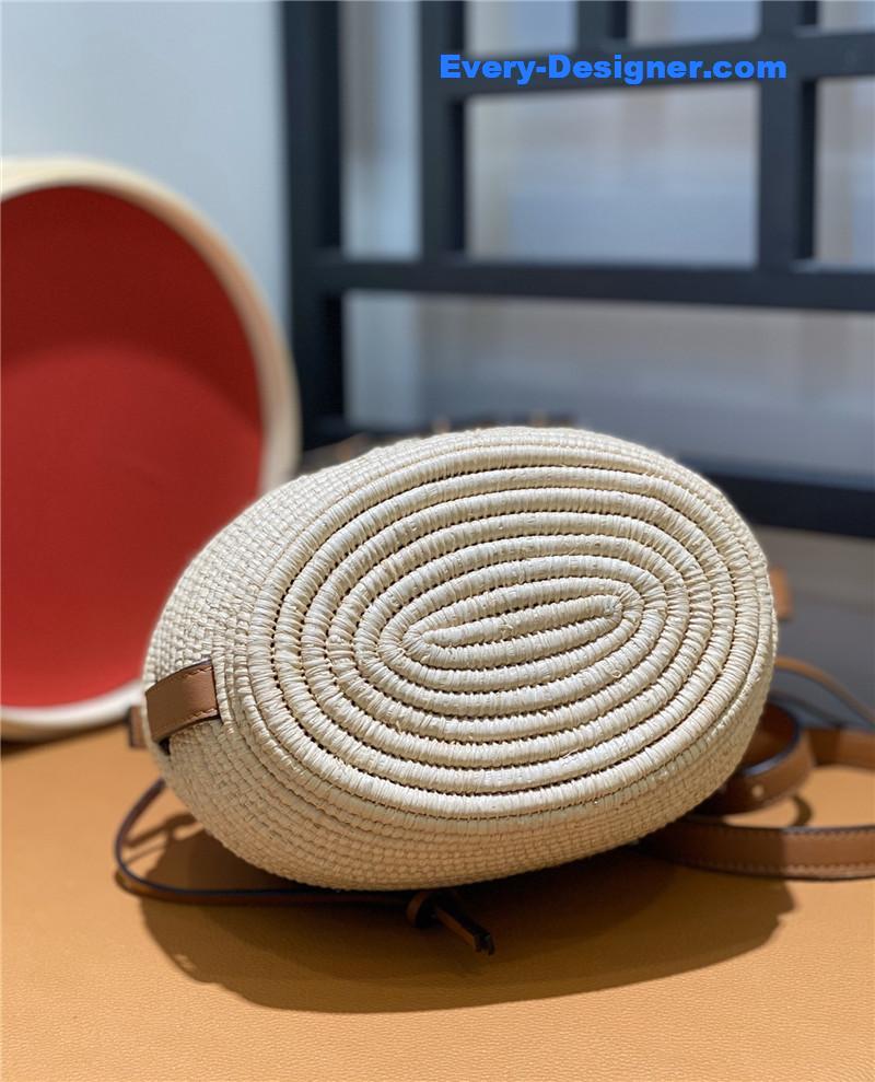 L0ew* woven straw basket bag
