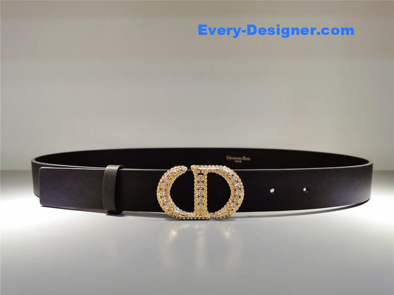 D10r cd black leather belt
