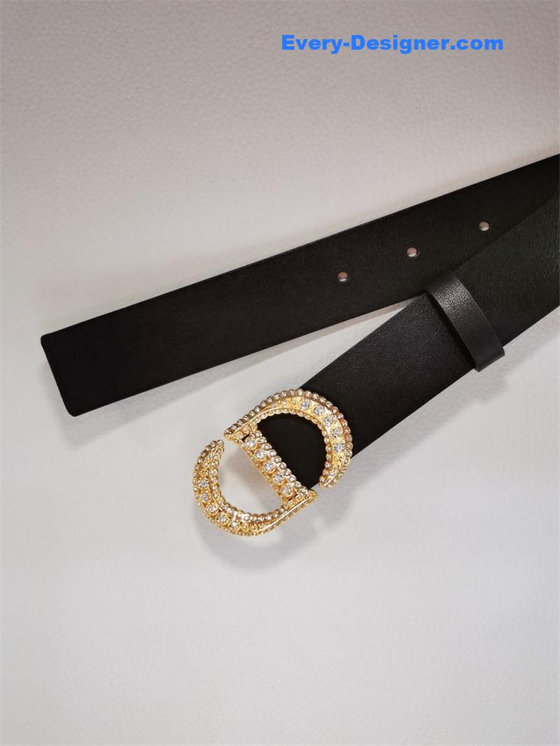 D10r cd black leather belt