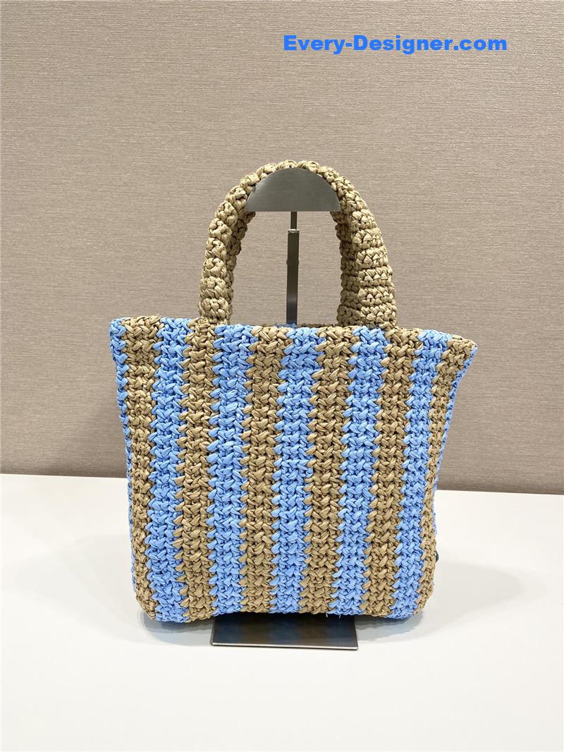 Pra*a raffia tote bag