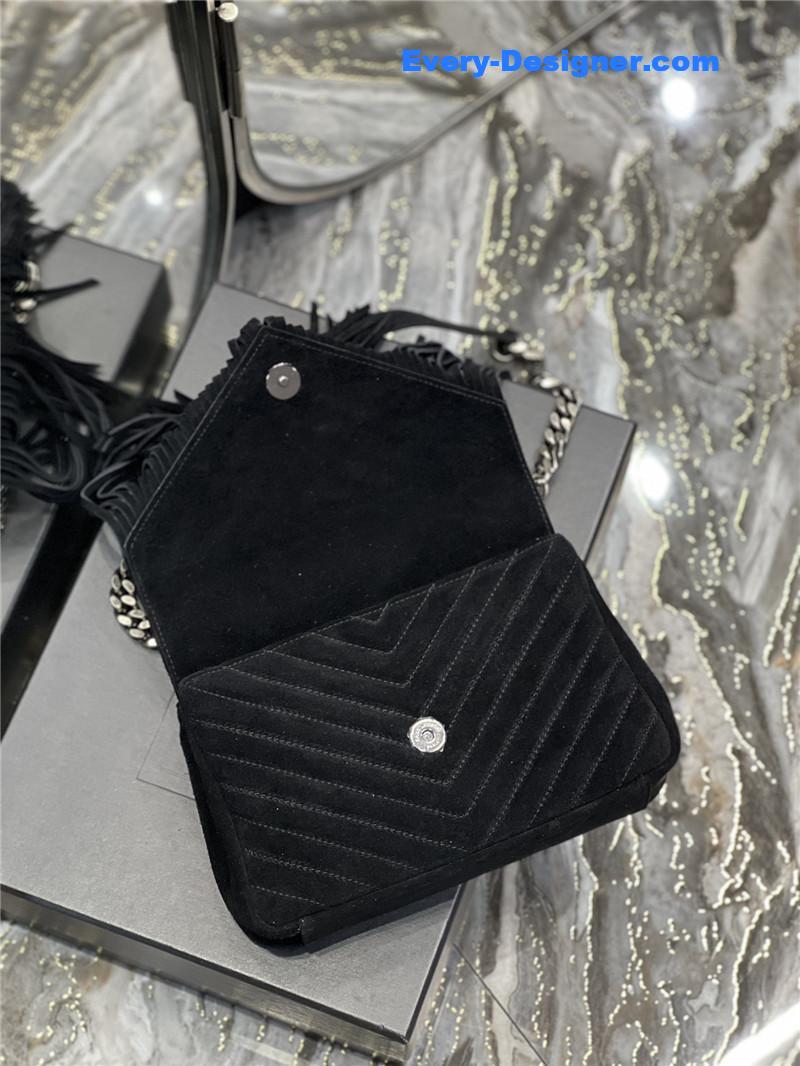 Y51 medium college fringed tote bag