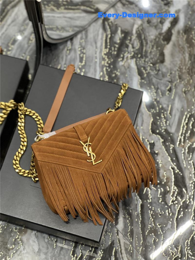 Y51 medium college fringed tote bag