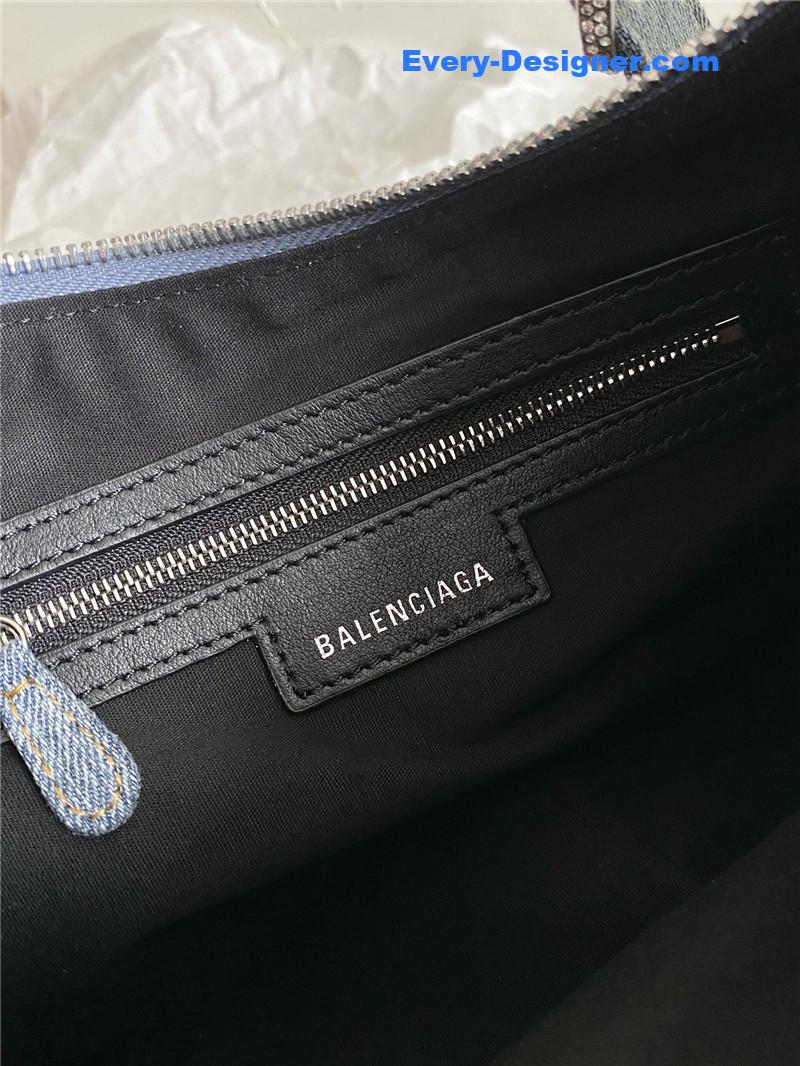 Ba1en*iaga le cagole denim motorcycle bag