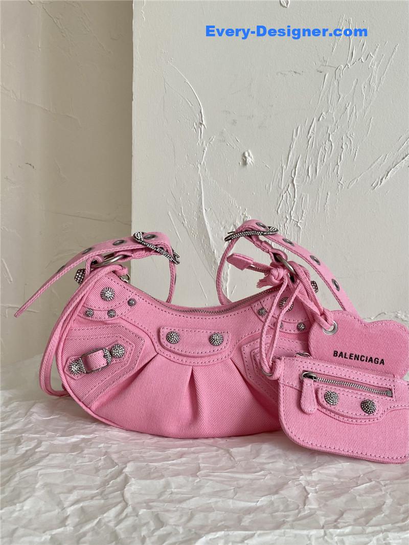 Ba1en*iaga le cagole denim motorcycle bag