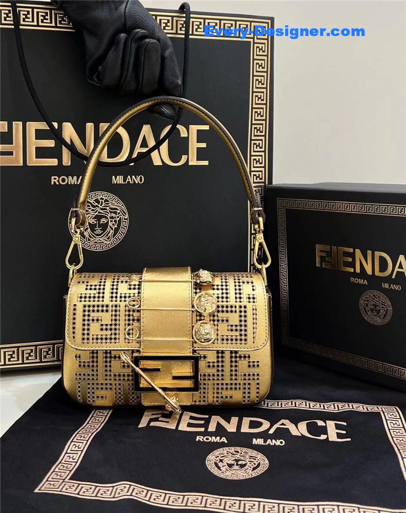 F**di x versace baguette hobo bag