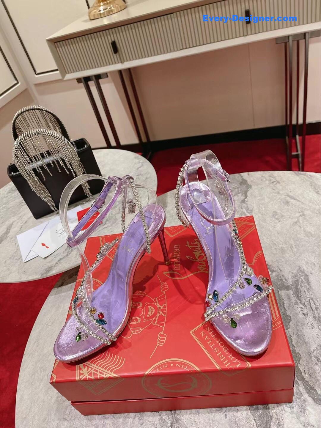 Chr1st1an louboutin crystal chain sandals