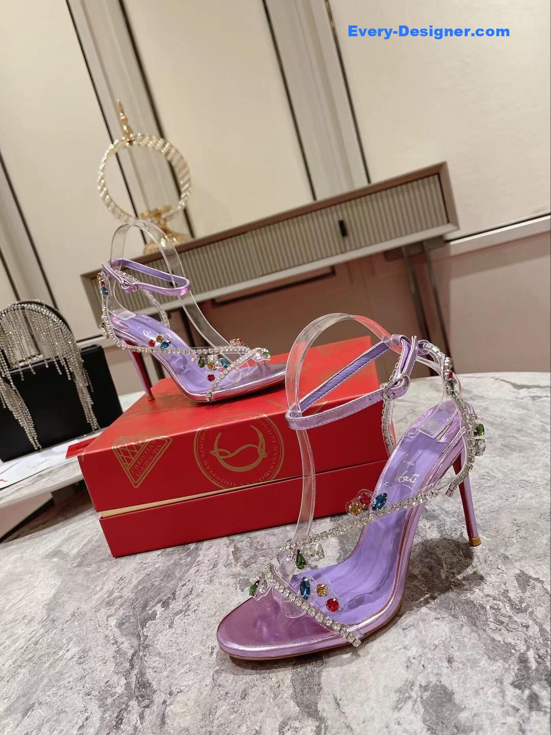 Chr1st1an louboutin crystal chain sandals