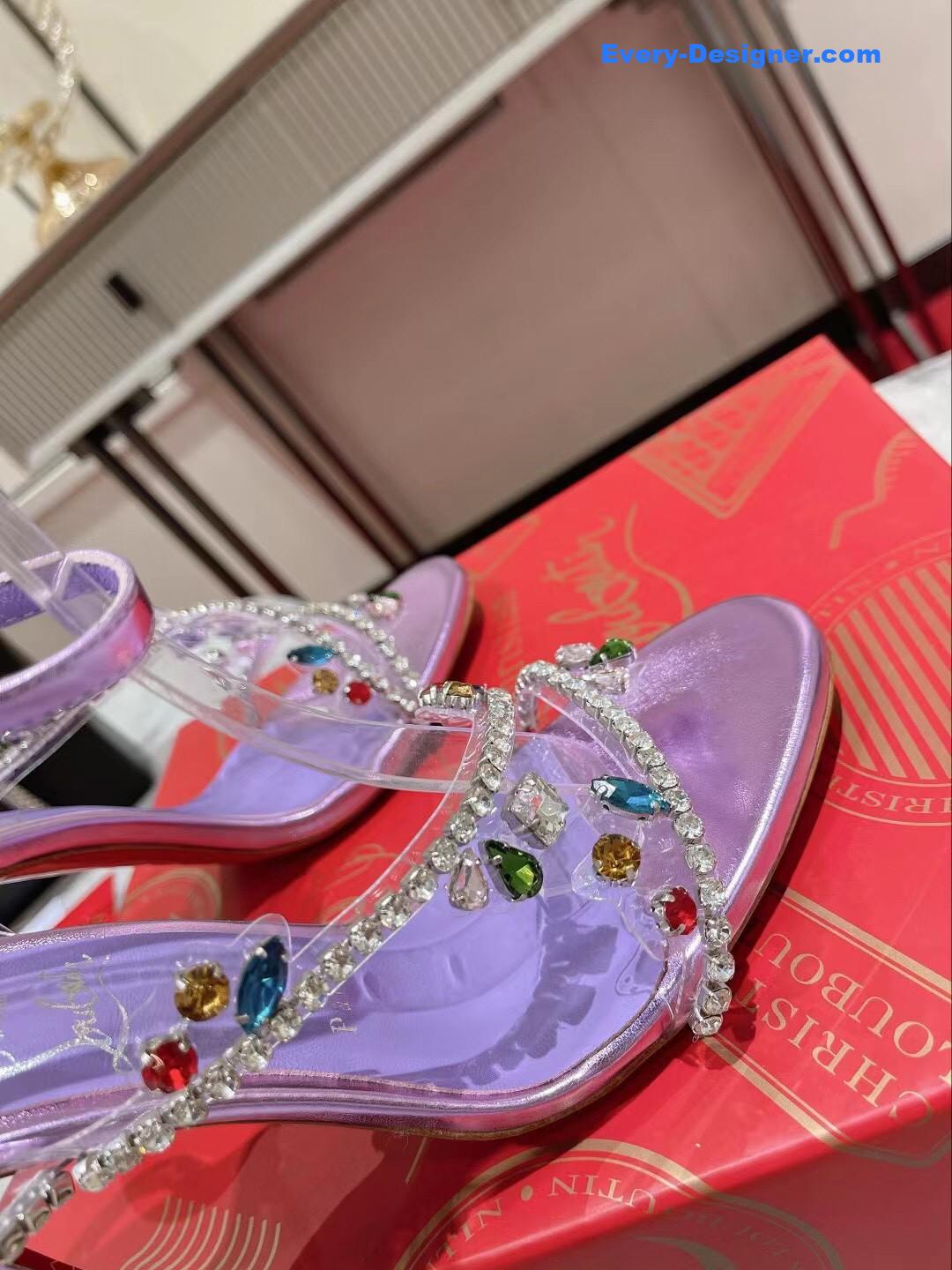 Chr1st1an louboutin crystal chain sandals