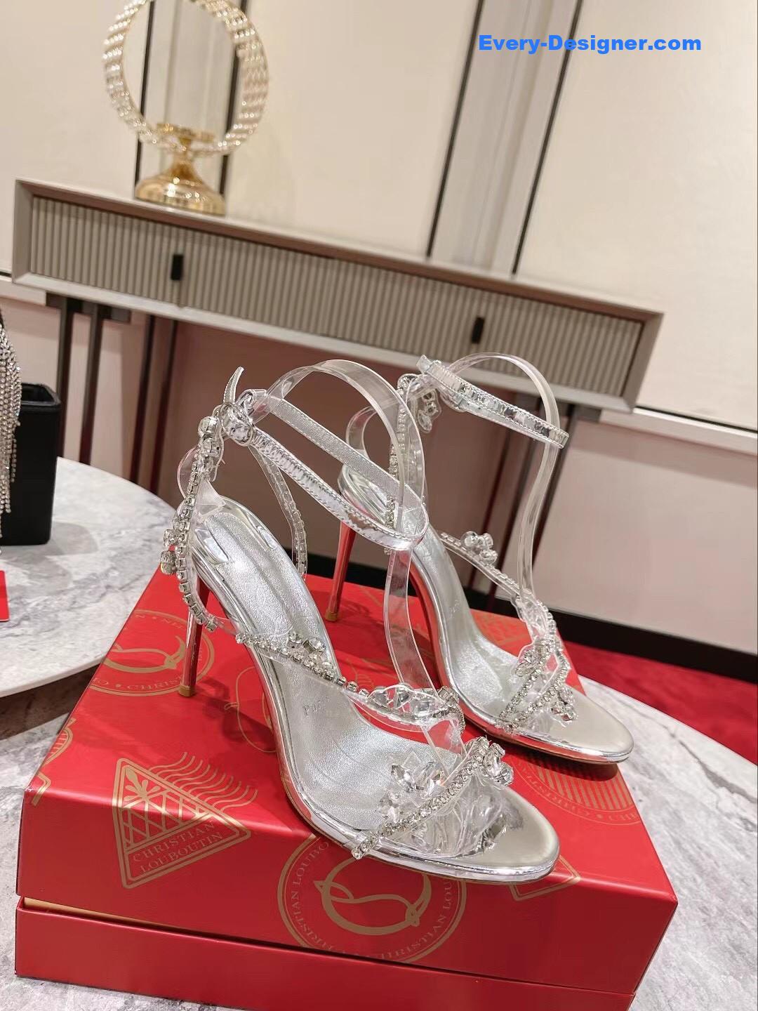 Chr1st1an louboutin crystal chain sandals