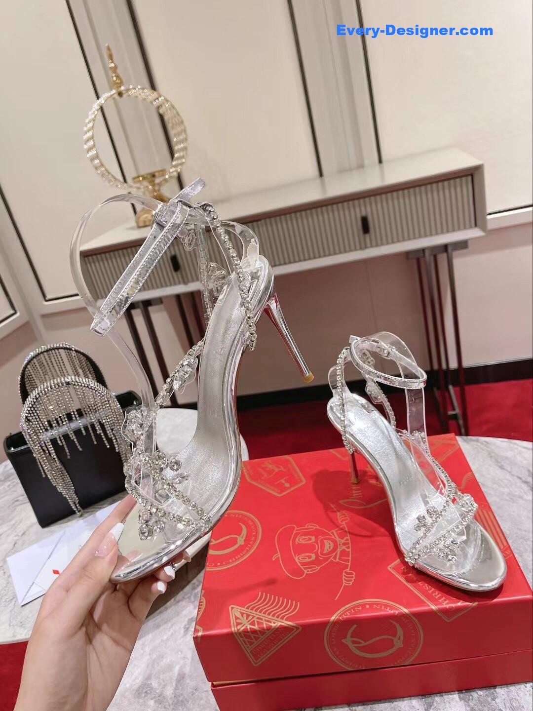 Chr1st1an louboutin crystal chain sandals