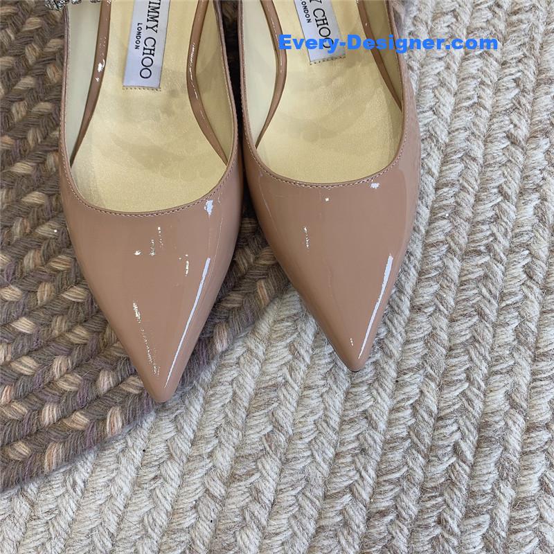 J1m*y Ch00 rhinestone slide sandals