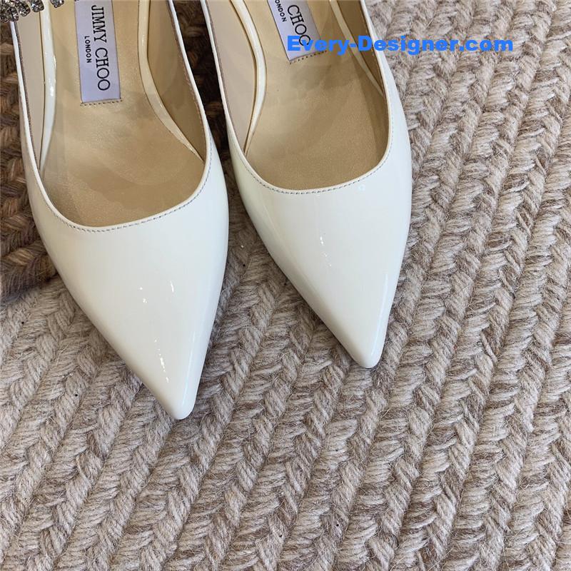 J1m*y Ch00 rhinestone slide sandals