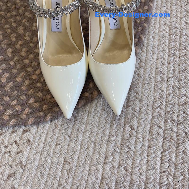 J1m*y Ch00 rhinestone slide sandals