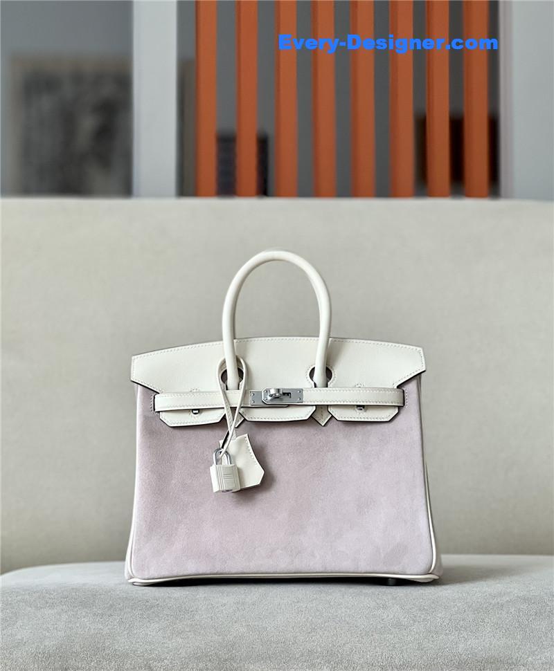 hermes birkin 25 suede bag