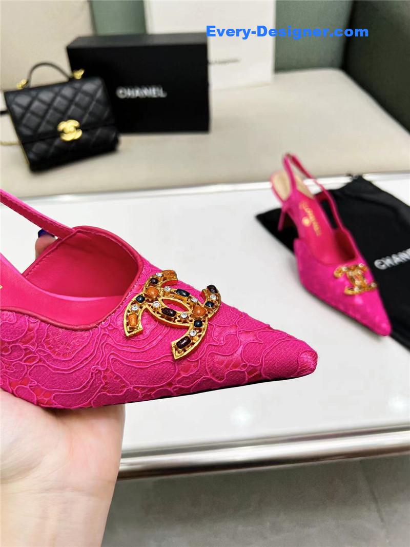 cc pearl double c pendant D1am0nd shoes