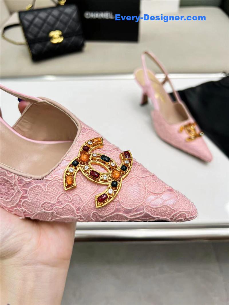 cc pearl double c pendant D1am0nd shoes