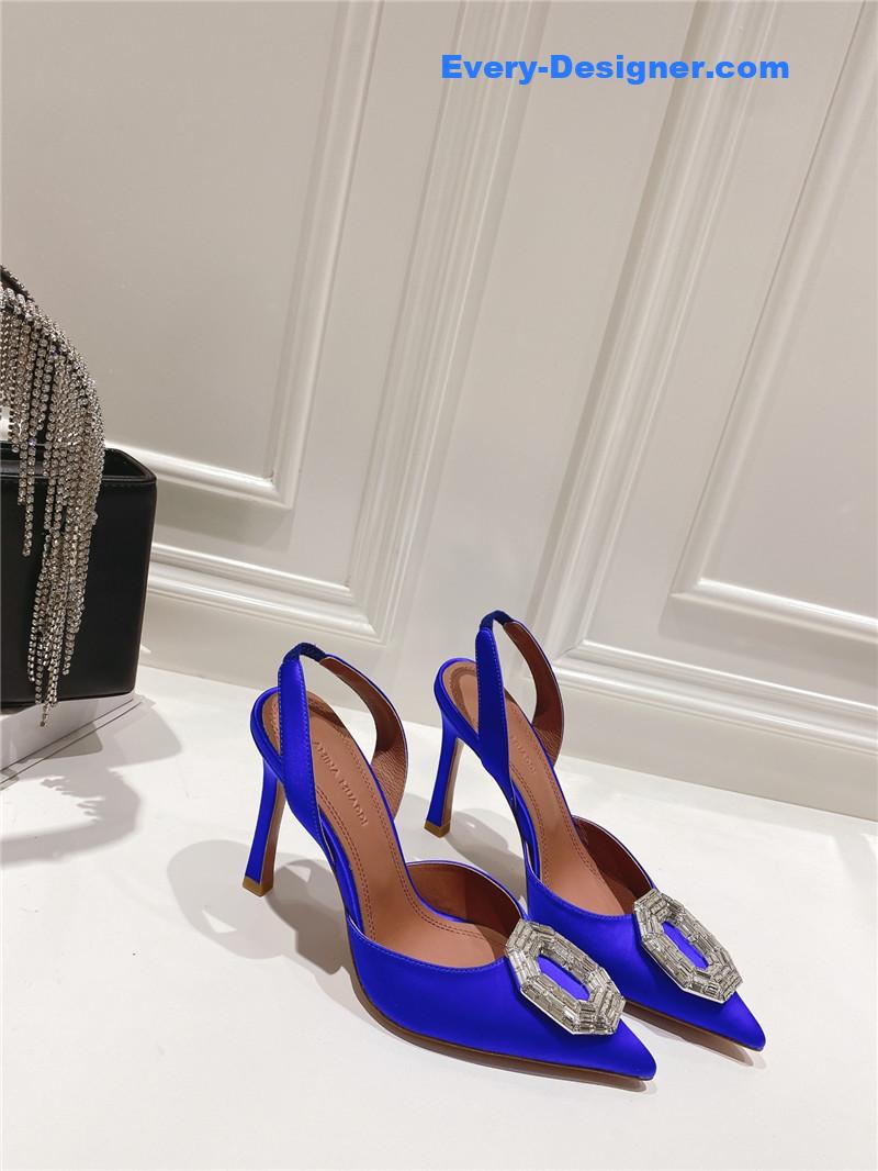 AMINA MUADDI high-end rhinestone original buckle pumps