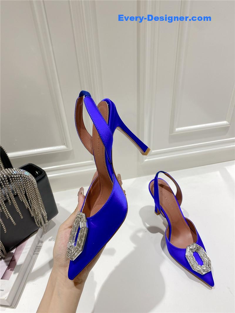 AMINA MUADDI high-end rhinestone original buckle pumps
