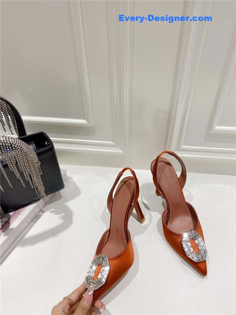 AMINA MUADDI high-end rhinestone original buckle pumps