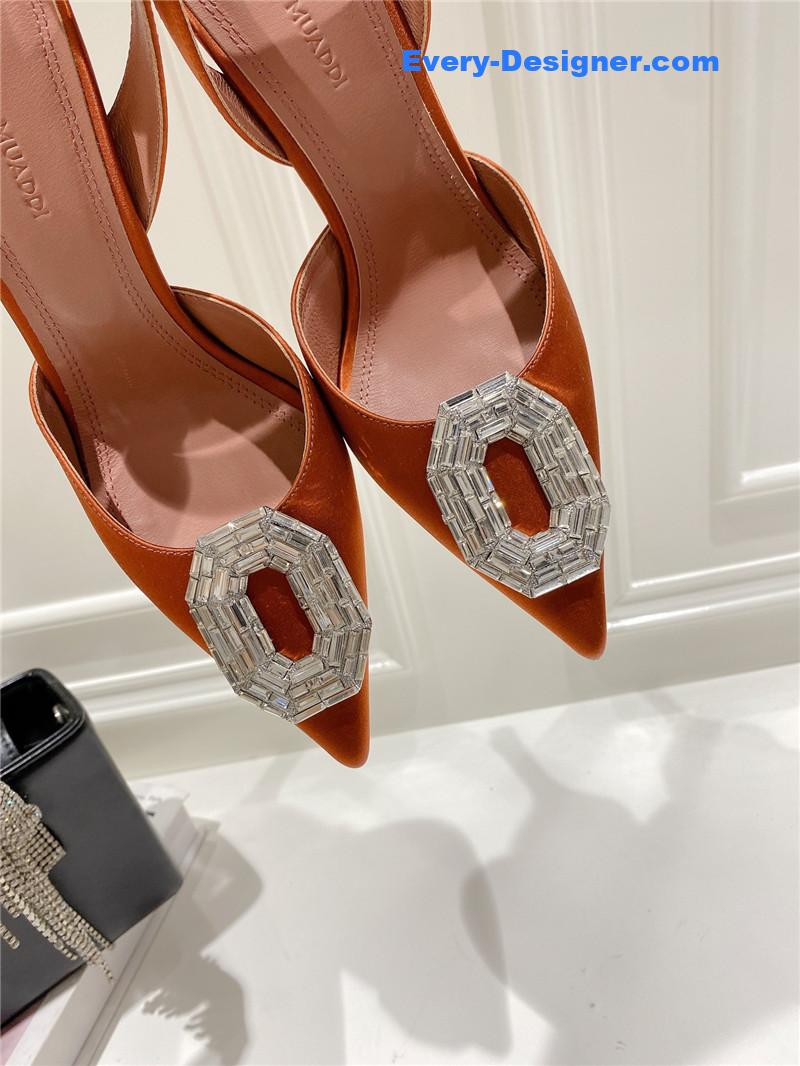 AMINA MUADDI high-end rhinestone original buckle pumps