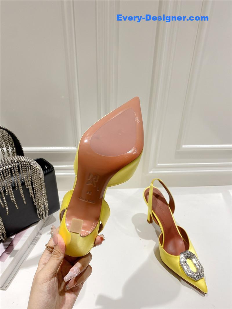 AMINA MUADDI high-end rhinestone original buckle pumps