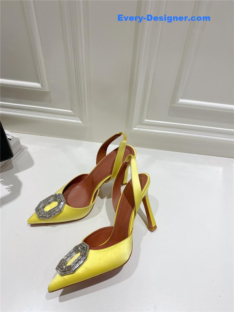 AMINA MUADDI high-end rhinestone original buckle pumps