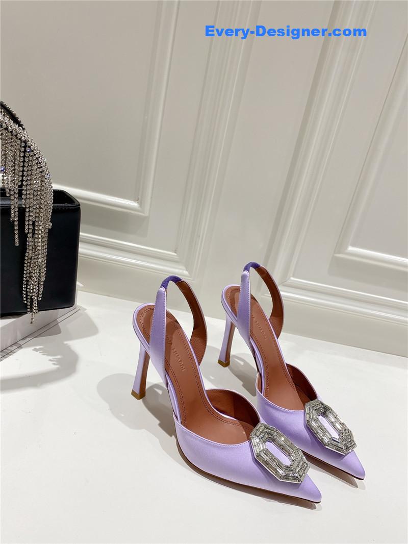 AMINA MUADDI high-end rhinestone original buckle pumps
