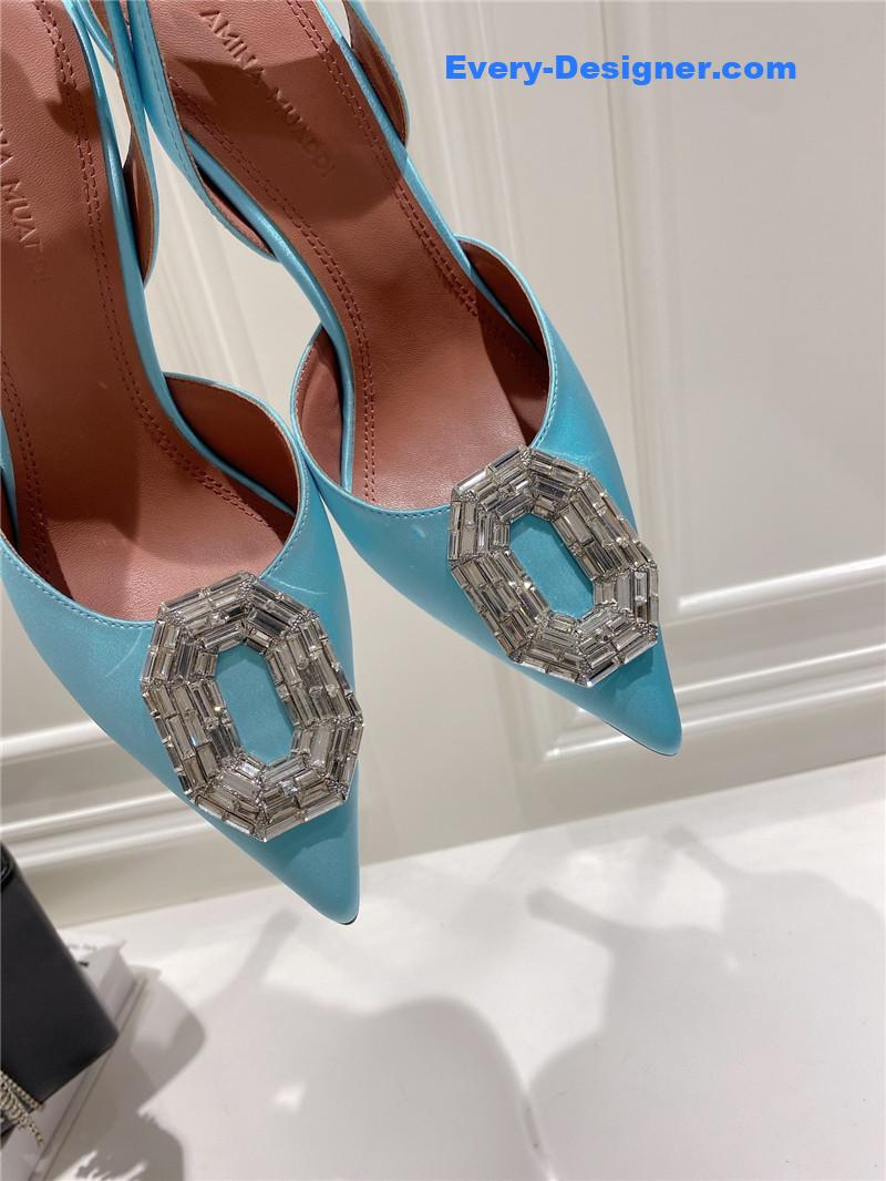 AMINA MUADDI high-end rhinestone original buckle pumps