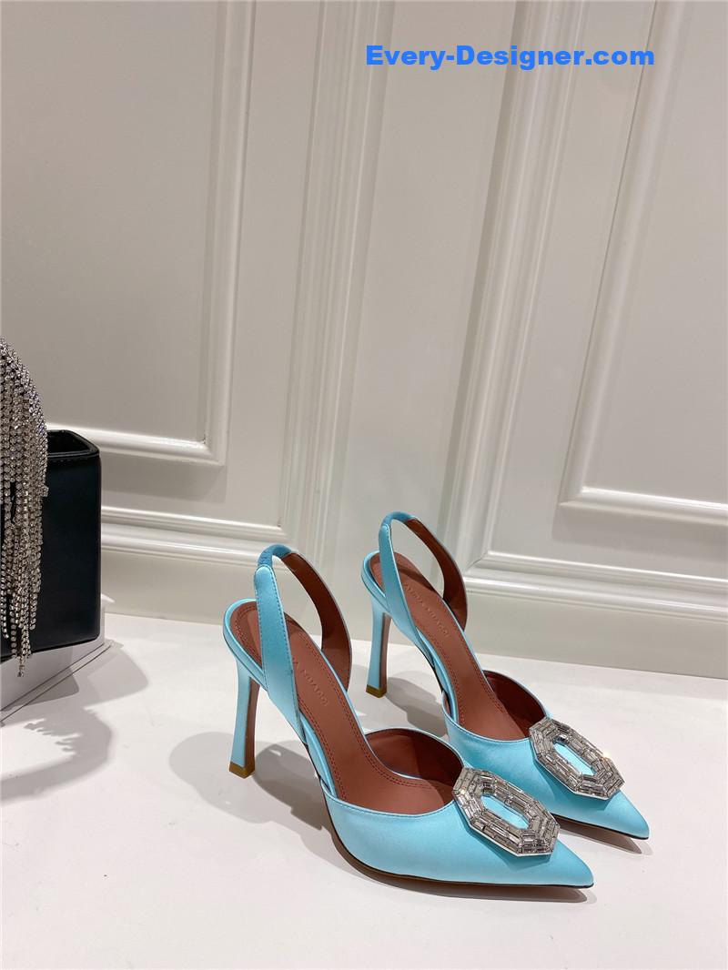 AMINA MUADDI high-end rhinestone original buckle pumps