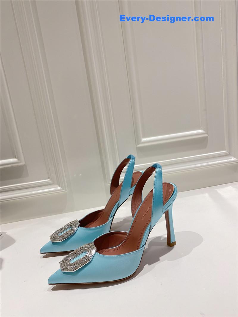 AMINA MUADDI high-end rhinestone original buckle pumps