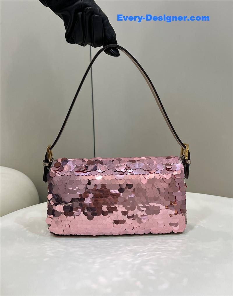 F**di sequin baguette bag